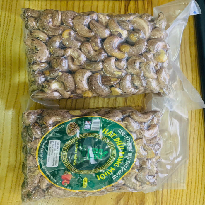 HẠT ĐIỀU RANG CỦI  HÚT CHÂN KHÔNG TÚI 500 GR